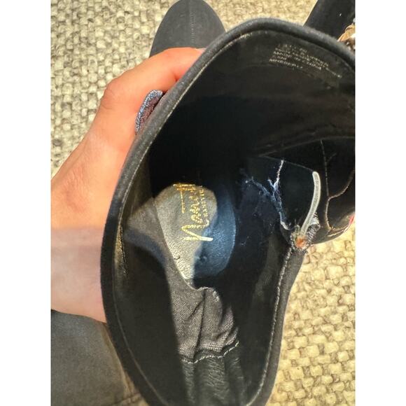 Nanette Lenore Floral Embroidered Butterfly Heeled Booties - Picture 6 of 7